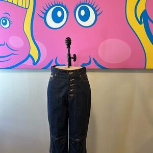 Shiro Sakai Japanese Denim Pants Jeans Flared Button fly